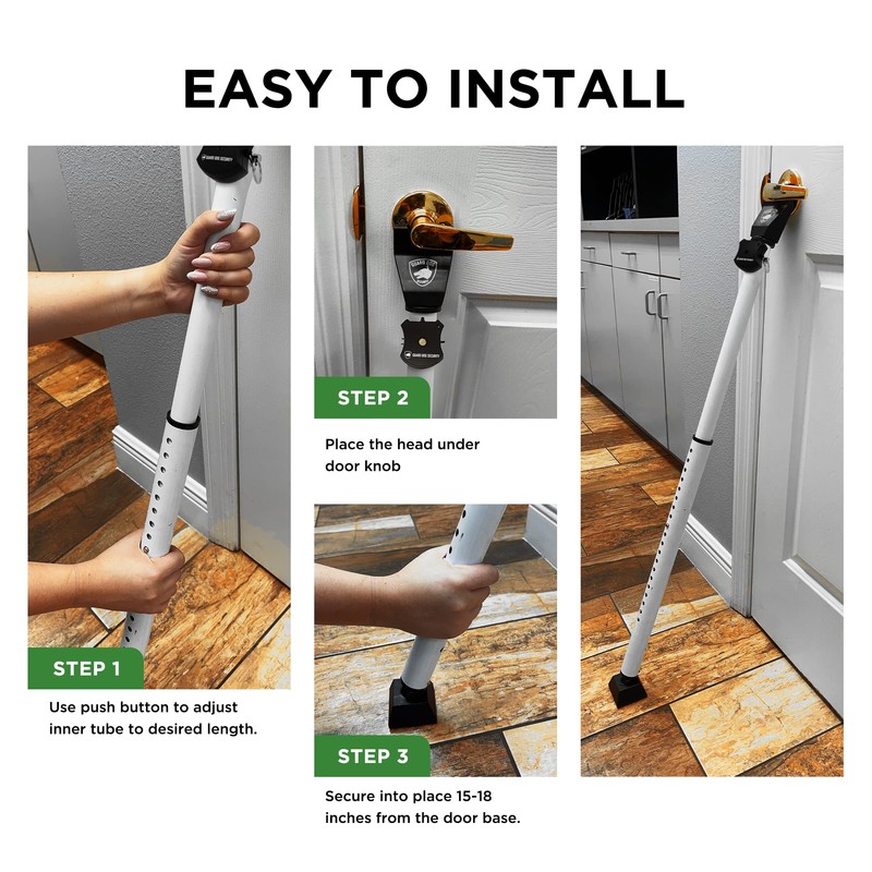 Guard Dog Security Adjustable Sliding Door Security Bar, Door Jammer