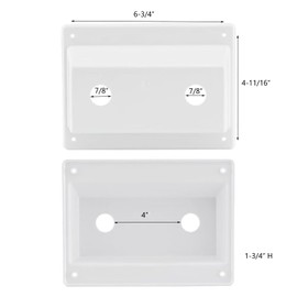 CAMGJORT 2 PCS Faucet Bezel Stand Off Faucet Cover Mounting Kit for RV Camper Motorhome Shower Stand Off Bezel Plate Replacement Part((White)