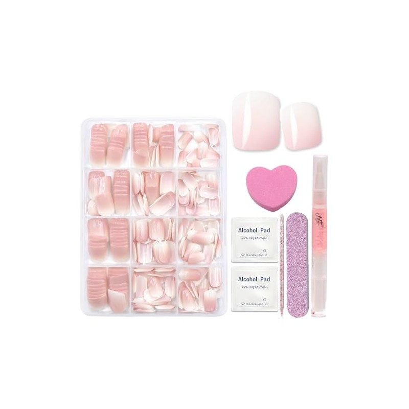 Virellay 240 Pcs Press On Nails - Nude Gradient Künstliche