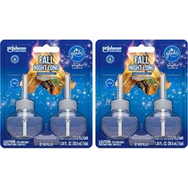 Glade Scented Oil Refills - Fall Night Long - Holiday Collection 2020-2 Count Oil Refills Per Package - Pack of 2 Packages
