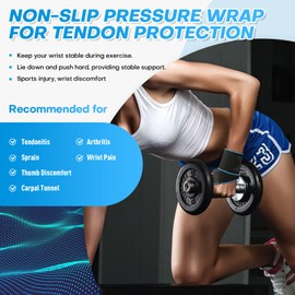 Wrist Support Brace, 2 Pack Wrist Compression Strap Wrist Guard Wrist Brace for Sleeping, Arthritis, Tendonitis, Ganglion Cyst, Weightlifting, Golf & Tennis (Green)