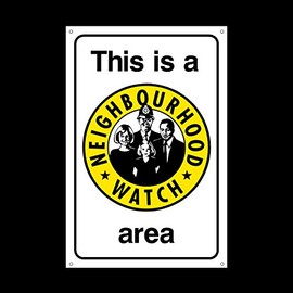 This is a neighbourhood watch area Plastic Sign with 4 Pre-Drilled Holes - Security/Street Warning/CCTV (MISC69)