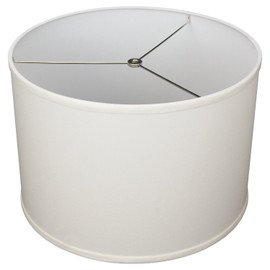 FenchelShades.com 16" Top Diameter x 16" Bottom Diameter 11" Height Cylinder Drum Lampshade USA Made (Cream)