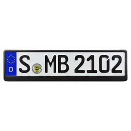 Z Plates Compatible wtih Mercedes Front German License Plate with Frame