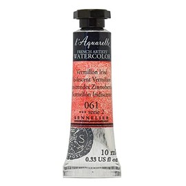 Sennelier French Artists' Watercolors 10ml Tube, Iridescent Vermillion