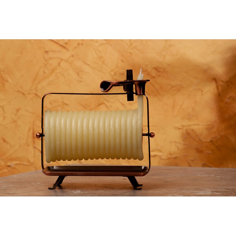 Candle by the Hour 48-Hour Horizontal Candle, Eco-friendly Natural Beeswax