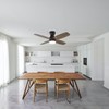 FINXIN Indoor Low Profile Ceiling Fan LED 36 Walnut Ceiling