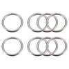 sourcing map Pack of 8 O Rings Stainless Steel 30