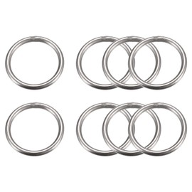 sourcing map Pack of 8 O Rings Stainless Steel 30 mm (1.18 Inches) Outer Diameter 3 mm Thick Multi-Purpose Metal Welded O-Rings Round Rings