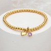 Hurley Burley Gold Plated Birthstone Charm Ball Bracelet