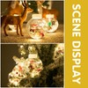LED Christmas Baubles, Pack of 10, Transparent, Fillable, Tree Decorations