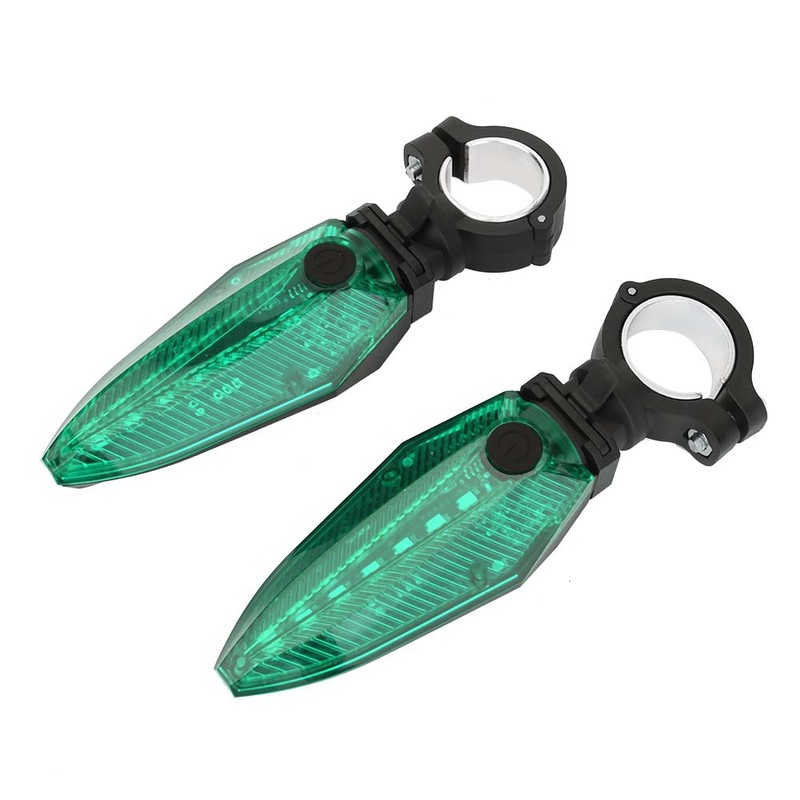 One Pair Waterproof LED Bicycle Handlebar Grips Light Anti thief