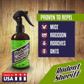 Rodent Sheriff Peppermint Oil Repellent | Fast Acting Pest Control Spray | Repels Mice, Racoons, Ants, and More