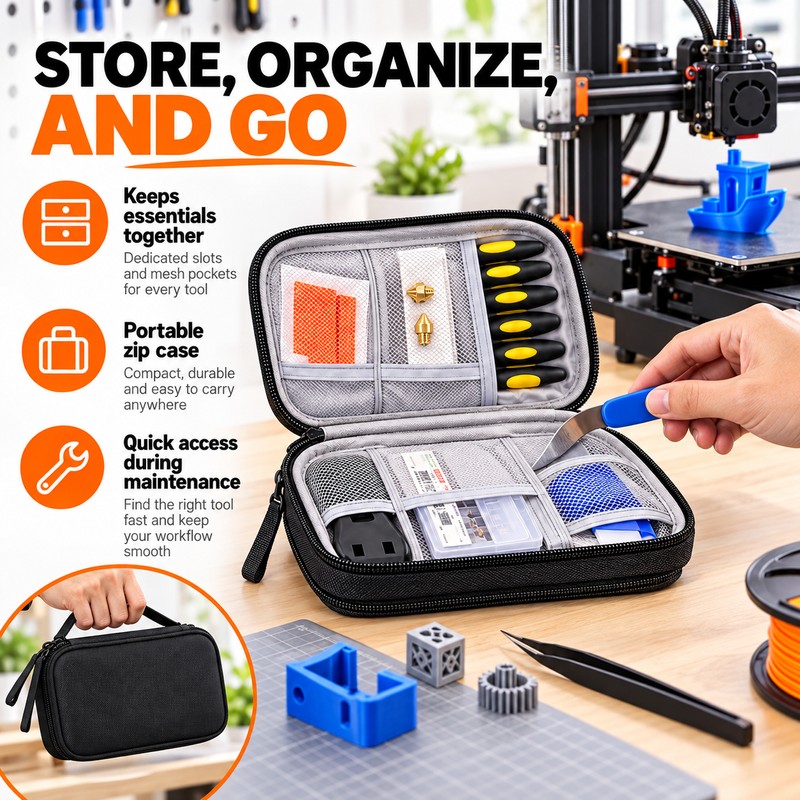39-Piece 3D Printer Tool Kit for Maintenance & Print Finishing