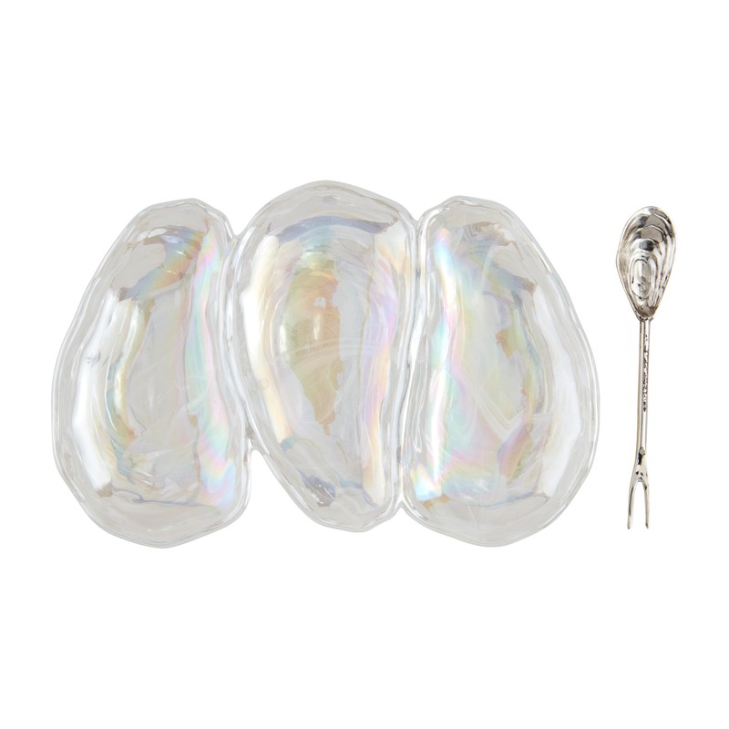 Mud Pie dish 6" x 9" | utensil 5 1/2"