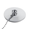 Bath Tub Stopper with Chain, Stainless Steel Panel Thickened Kitchen