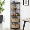 VECELO Corner Cabinet, Tall Storage Shelf, Bookshelf Display Shelves Rack