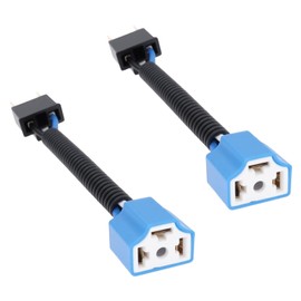 VGOL 2pcs H4 Male to Female Ceramic Headlight Extended Connector Adapter Wiring Cable Harness