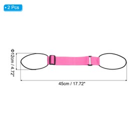 PATIKIL Luggage Straps Bag Bungee, 2 Pcs Suitcase Straps Adjustable Belt for Add a Bag Easy to Travel Elastic Strap Belt Handle Handbag Backpack, Pink