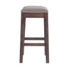 Williston Counter Height Stool, Dark Brown, Solid Rubberwood Frame with