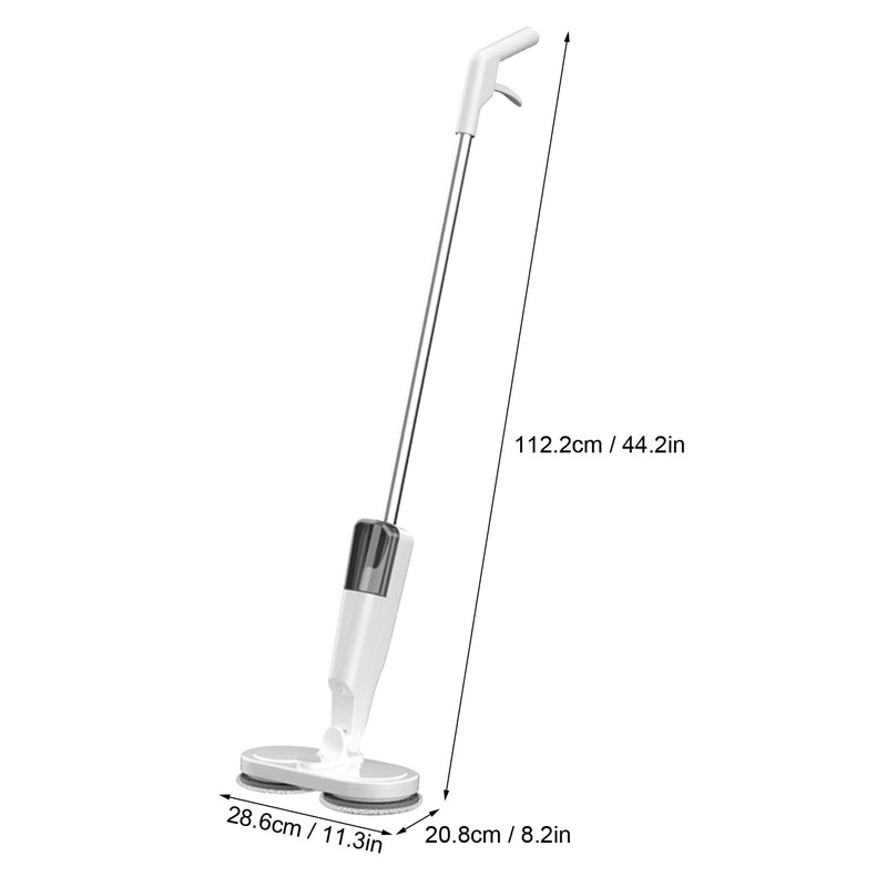 Asixxsix Cordless Electric Mop, Lightweight Electric Spin Mopper with Water