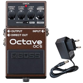 Boss OC-5 Octave Pedal Effect Device Octaver + Keepdrum 9V Power Supply