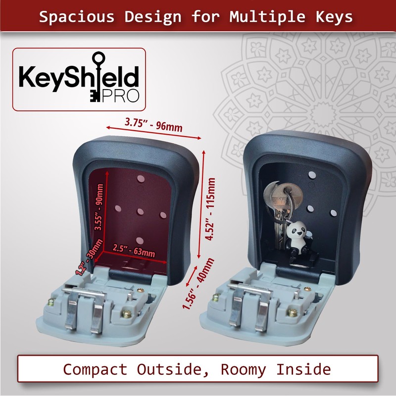 KeyShield PRO Wall-Mounted Key Lock Box – 4-Digit Combination, Weatherproof