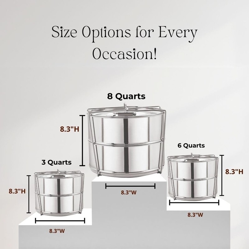 Stackable Stainless Steel Insert Pans - Inserts for Instant Pot