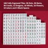 American Mahjong Set,166 White Tiles with Mahjong Storage Box.Portable Travel
