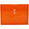 JAM PAPER Plastic Envelopes with Button & String Tie Closure