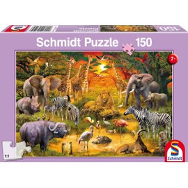 Schmidt | Animals of Africa Jigsaw Puzzle - 150 Pieces | Children's Puzzle | Ages 7+