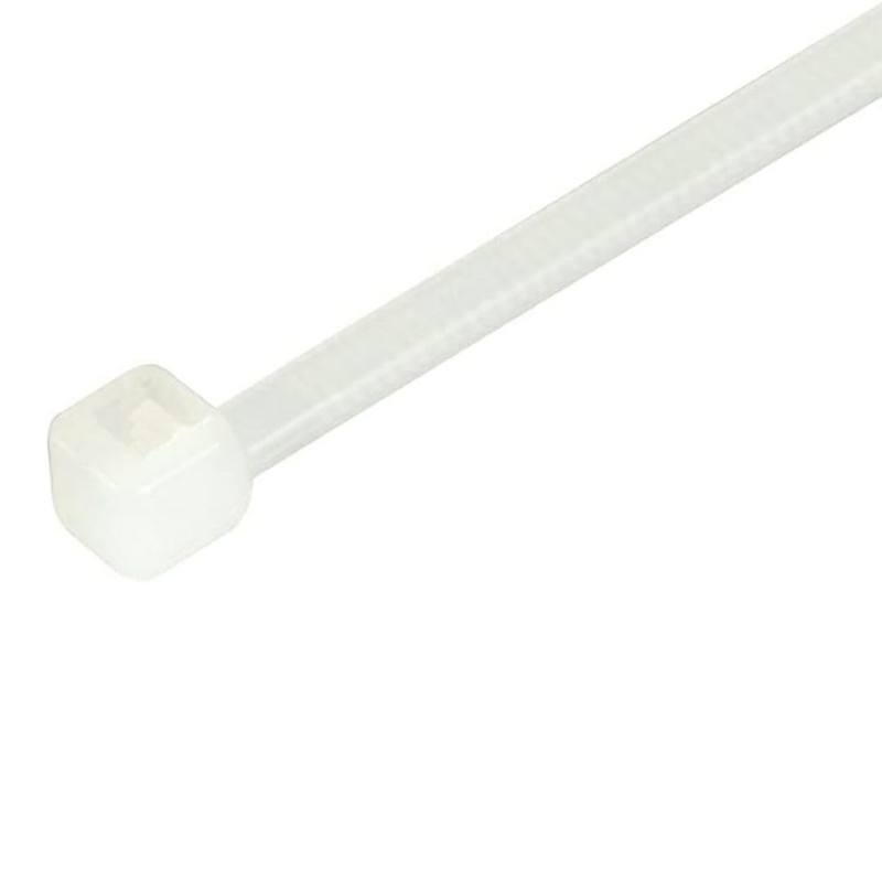 GTSE 4 Inch White/Clear Zip Ties, 100 Pack, 18lb Strength,