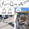 Shackle D Shape, 12Pcs M4 D Ring Shackles, Stainless Steel