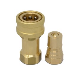 3/8″ NPT ISO 7241-B Brass Quick Disconnect Hydraulic Coupler Set …