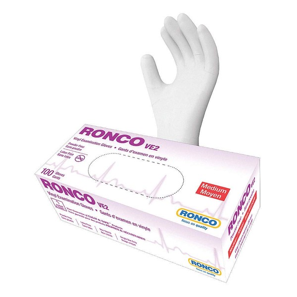Gloves-Examination, VE2 Vinyl Powder-Free, Medium