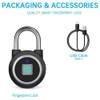 Snblzhef Fingerprint Padlock, Bluetooth Lock, Mobile APP, Smart Padlock with