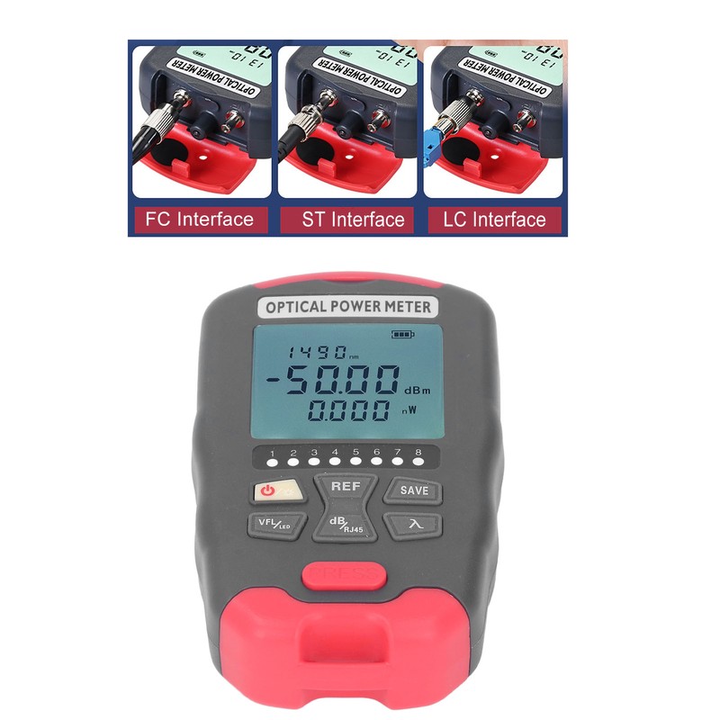 Optical Fiber Power Meter Red Light Source Network Optic Tester