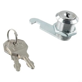 Cerradura de leva para gabinete, cajón, buzón, casillero, muebles, escritorio, puerta de cristal, cerradura de metal con 2 llaves | rotación de 90 grados | Con llave similar | 16/20/25 mm (20 mm)