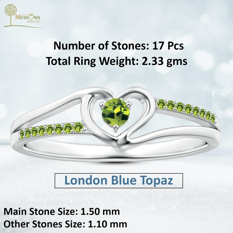 Meadows Round Peridot Ring Solitaire Peridot Ring
