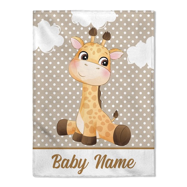 FLOCHIL Personalized Baby Blanket for Boys, Custom Baby Blanket with