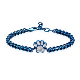 QGJNSGC Urna para Cenizas Pulsera Perro/Gato Pulseras de impresión de la Pata cremación joyería para Cenizas Animales Recuerdo Conmemorativo Pulseras de cremación Joyas para Mujeres Hombres