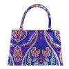 Girly Handbags Ladies Baroque Flower Clutch Bag, royal