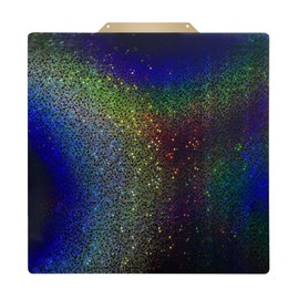 BORDSTRACT Double Sided Building Plate, PEI Texture + PEY Colour Film, Flexible Spring Steel Plate 355 x 355 mm without Soft Magnetic Base for Most Models of 3D Printer Platforms