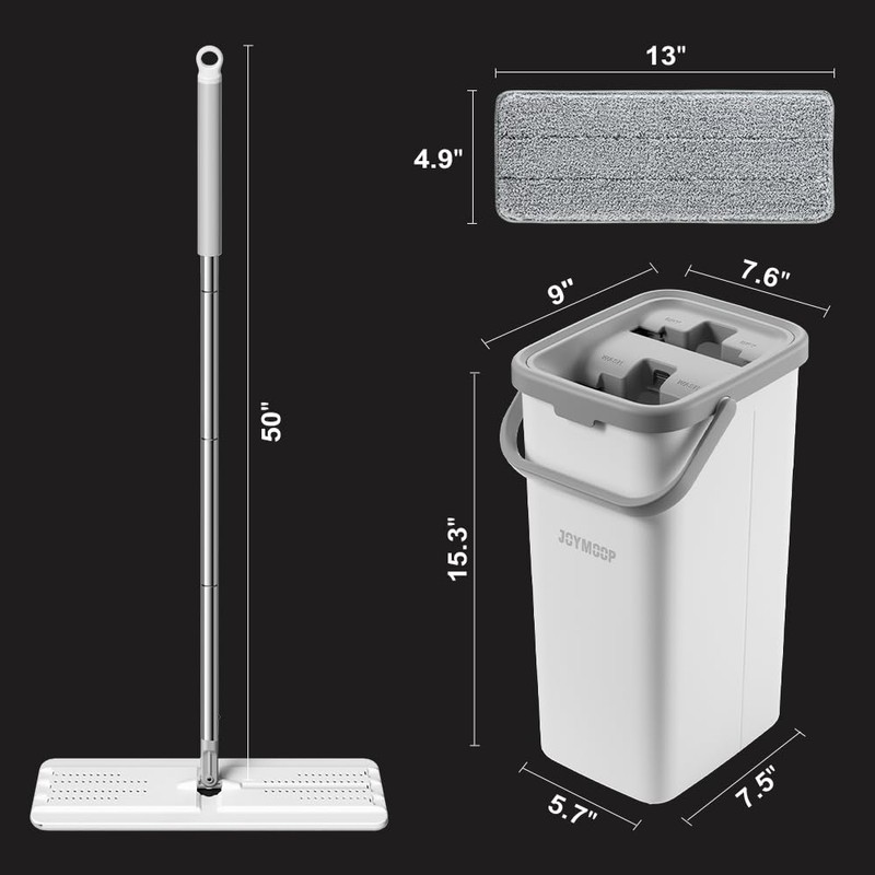JOYMOOP Mop and Bucket Set, Dust Mops for Floor Cleaning,