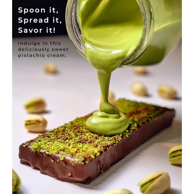UNIQBITE Pistachio Cream, Natural Sweet Pistachio Butter Spread Paste for