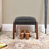 JESONVID Small Foot Rest Ottoman, 11.8" H PU Leather Rectangle