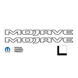 Decal Mods Mojave Hood Graphic Vinyl Decal fits Jeep Wrangler/Mojave JL/JT (2019-2024) White w/Black Outline FWBO (Set of 2) | FJ8U7