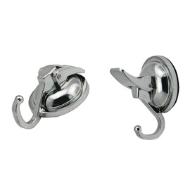 LumenTY Pack of 2 Vacuum Suction Cup Hooks Holds up to 6.8 kg Wall Hooks No Drilling Towel Hook Waterproof Oilproof Suction Hook Suction Hanger for Kitchen Bathroom