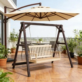 Modern Wooden Backyard Swing Frame Heavy Duty A-Frame Hanging Chair Stand for Outdoor Usesize: 1, color: Carbon
