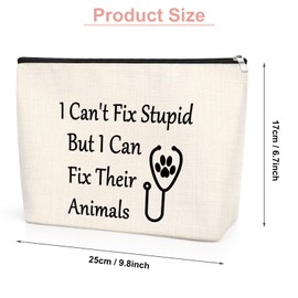 Veterinarian Gifts for Women Cosmetic Bag Veterinary Technician Gift Vet Tech Gifts Appreciation Gift for Veterinarian Women Veterinary Assistant Gift Future Veterinarian Presents Cosmetic Bag